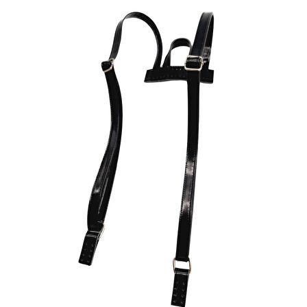 Angel Çanta Aksesuar Rugan Deri Sırt Çantası Sapı Siyah Renk Gümüş Metalli