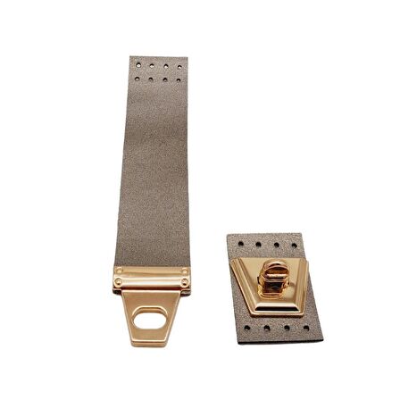 18x3.5 cm Suni Deri Parlak Gri Renk Kapak Light Gold Metalli