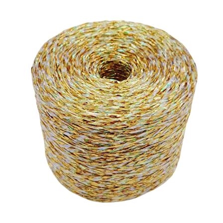 Özel Sarım Simli Kağıt İp Ebruli Koyu Gold Renk