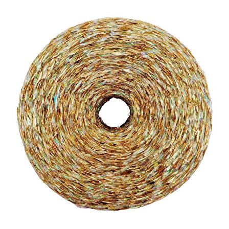 Özel Sarım Simli Kağıt İp Ebruli Koyu Gold Renk