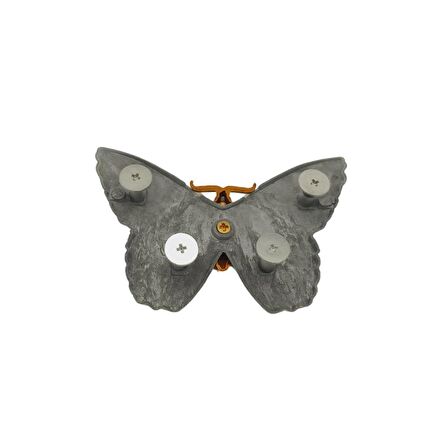 Kelebek Model Krem Renk Plaka Süs