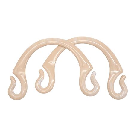 Akrilik Görünümlü Plastik Çanta Sapı No:28 Krem Renk