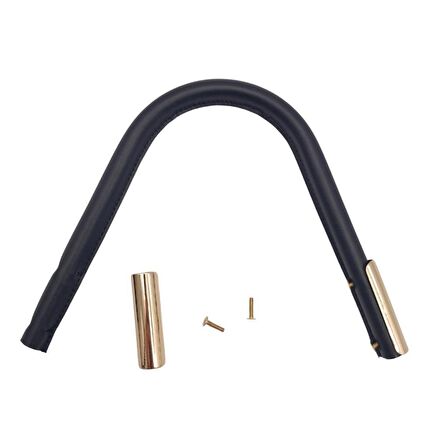 Suni Derili Metal Çanta Sapı Lacivert Renk Light Gold Metal 1 Adet