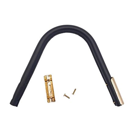 Suni Derili Metal Çanta Sapı Lacivert Renk Light Gold Metal 1 Adet