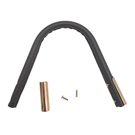 Suni Derili Metal Çanta Sapı Gri Renk Light Gold Metal 1 Adet