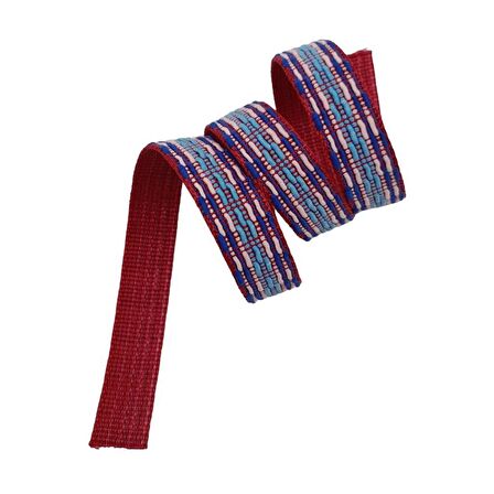 3 cm Polyester Kolon Mavi Pembe 1 Metre