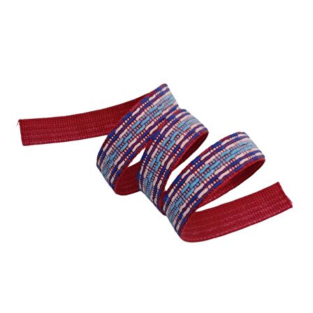 3 cm Polyester Kolon Mavi Pembe 1 Metre