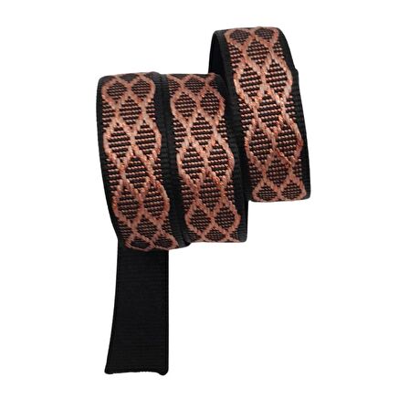 3 cm Polyester Kolon Siyah Pembe Simli 1 Metre