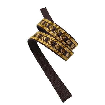 3 cm Polyester Kolon Kahverengi Gold Simli 1 Metre