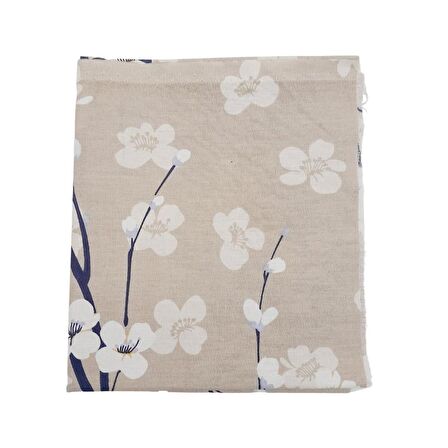 80x35 cm Pamuklu Astarlık Kumaş Papatya Desen Vizon Renk No:39