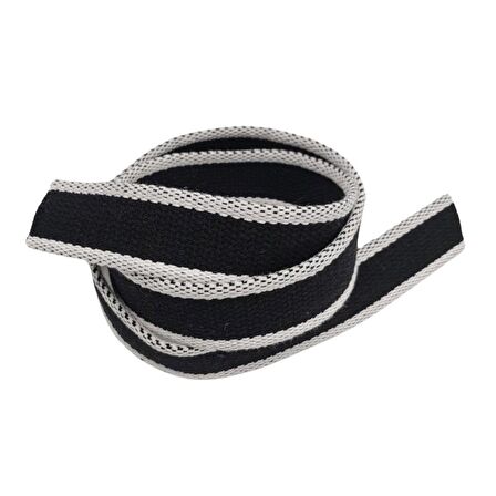 4 cm Pamuklu Kolon Siyah Beyaz Renk 1 Metre