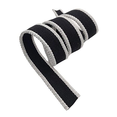 4 cm Pamuklu Kolon Siyah Beyaz Renk 1 Metre