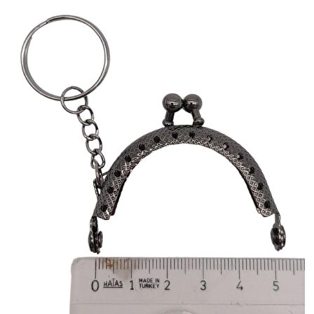 5 cm Anahtarlıklı Cüzdan Klipsi Füme Metal
