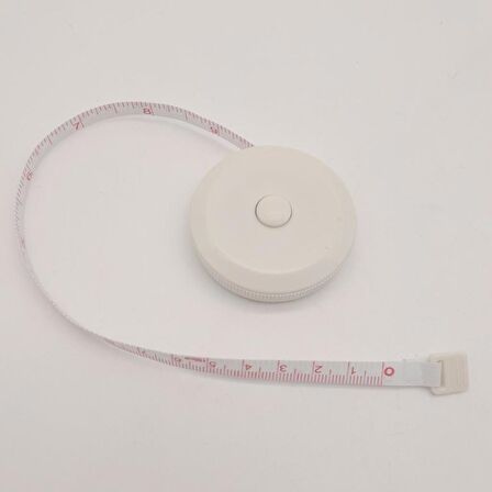 Angel Çanta Aksesuar 150 cm Çek Bırak Metre Mezura Beyaz Renk