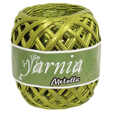 Yarnia Metalik İp Limon Yeşili Renk