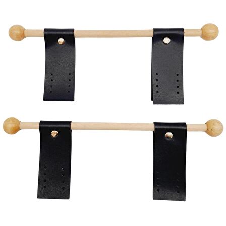 Suni Derili Ahşap Çanta Sapı Siyah Renk