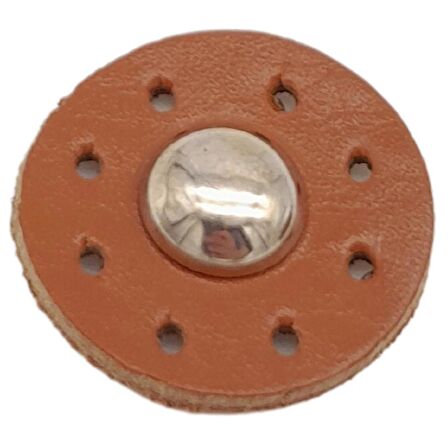 Gerçek Derili Kabara Taba Renk Gümüş Metalli 1 Adet