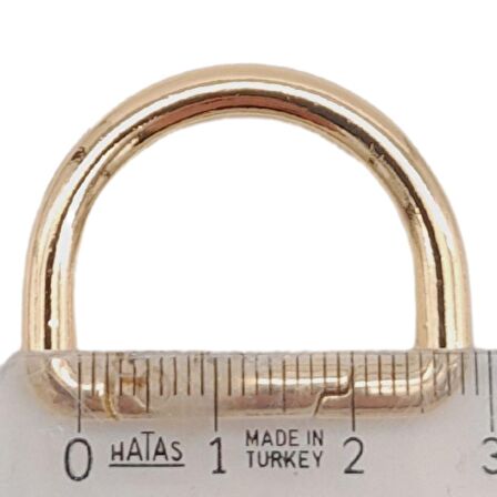 Yaylı D Halka Light Gold Renk 1 Adet