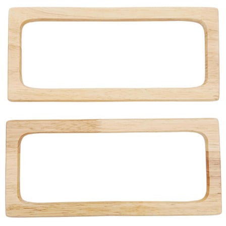 Dikdörtgen Model 9x20 cm Açık Ahşap Renk Ahşap Çanta Sapı