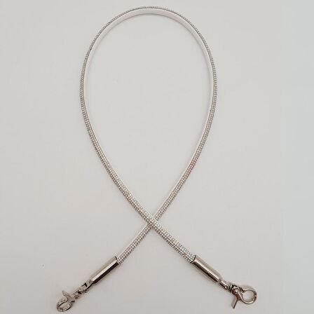 Taşlı Kancalı Kovanlı Tek Çanta Sapı Gümüş Renk 1 Adet