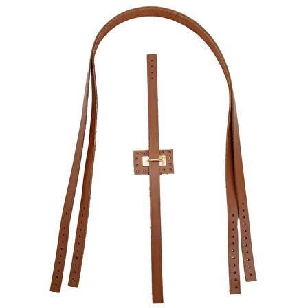 Gerçek Deri Köprü Kilitli Çanta Seti Sütlü Kahve Renk Light Gold Metalli