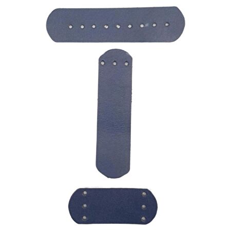 Gerçek Deri Kilit Set Lacivert Renk