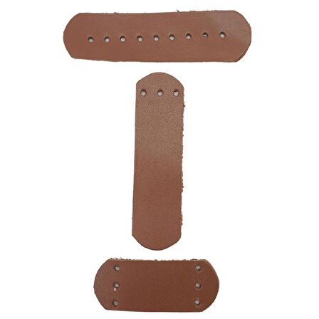 Gerçek Deri Kilit Set Sütlü Kahve Renk