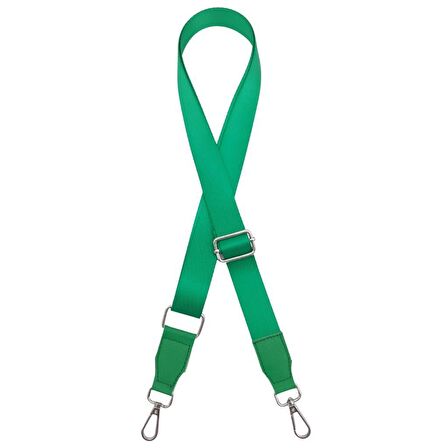 Suni Derili Polyester Kolon 150x3 cm Koyu Yeşil Renk Gümüş Metalli