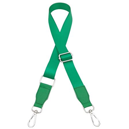 Suni Derili Polyester Kolon 150x3 cm Koyu Yeşil Renk Gümüş Metalli