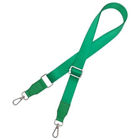 Suni Derili Polyester Kolon 150x3 cm Koyu Yeşil Renk Gümüş Metalli