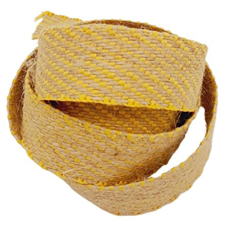 3.5 cm Jüt Kolon Sarı Renk 1 metre