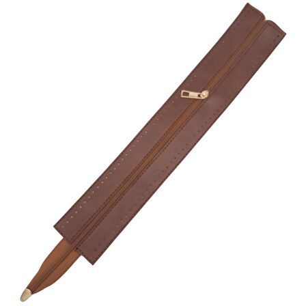 40 cm Derili Fermuar Taba Renk Light Gold Metalli