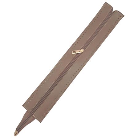 40 cm Derili Fermuar Vizon Renk Light Gold Metalli