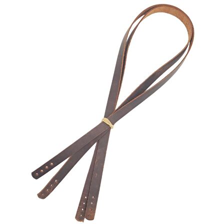 Gerçek Deri 70x1.2 cm Crazy Oil Hardal Sarı Renk Çift Çanta Sapı