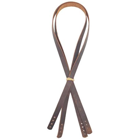 Gerçek Deri 70x1.2 cm Crazy Oil Hardal Sarı Renk Çift Çanta Sapı