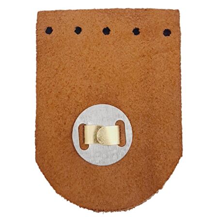 Gerçek Derili Tek Dikim Mıknatıslı Çıtçıt Crazy Oil Hardal Sarı Renk Light Gold Metalli