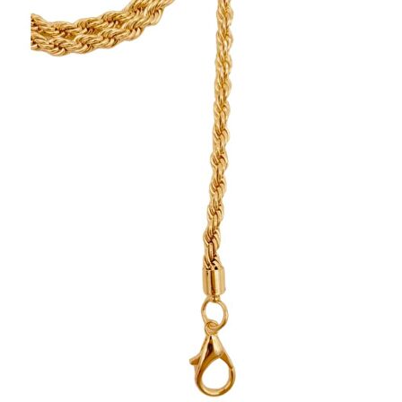 120 cm Burgulu Light Gold Renk Kancalı Çanta Zinciri