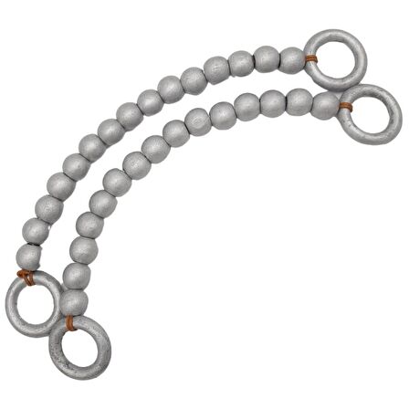 20 mm Ahşap Boncuklu 37 cm Gümüş Renk Çanta Sapı