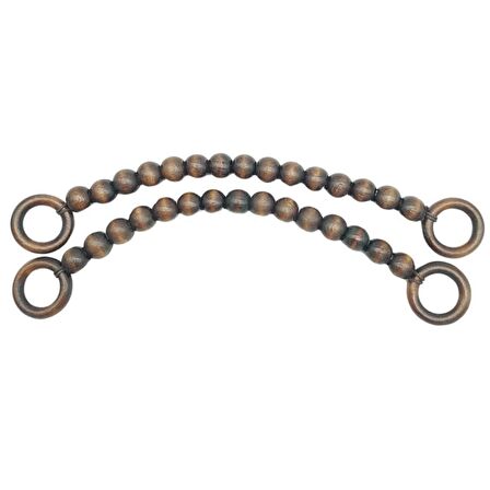 20 mm Ahşap Boncuklu 37 cm Koyu Ahşap Renk Çanta Sapı