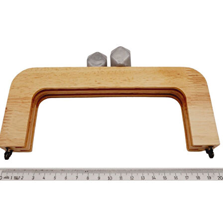 20 cm Açık Renk Ahşap Burs Ebruli Gri Renk Toplu