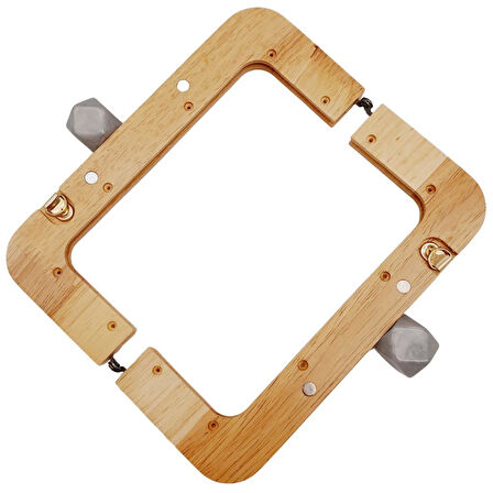 20 cm Açık Renk Ahşap Burs Ebruli Gri Renk Toplu