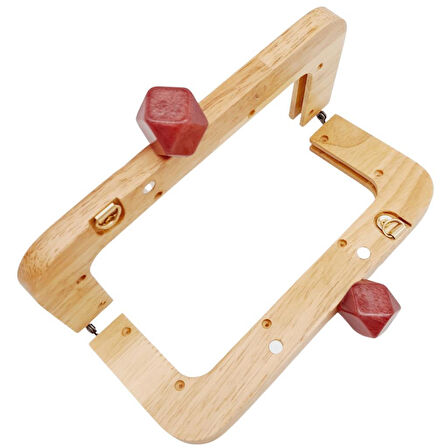 20 cm Açık Renk Ahşap Burs Ebruli Bordo Renk Toplu