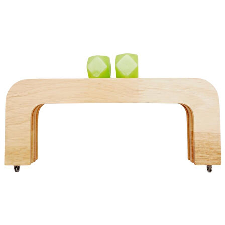 20 cm Açık Renk Ahşap Burs Elma Yeşili Renk Toplu