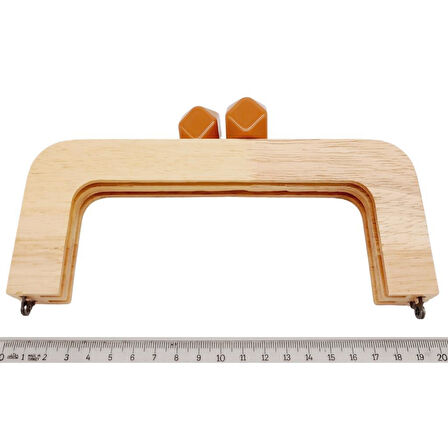 20 cm Açık Renk Ahşap Burs Sütlü Kahve Renk Toplu