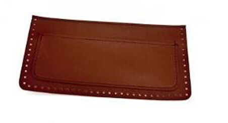 22x11 cm Taba Renk Suni Deri Cep