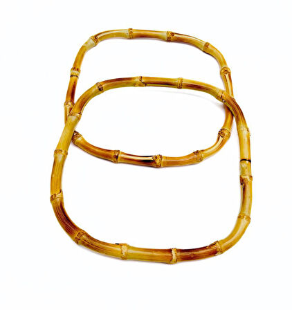 Angel Çanta Aksesuar Kare Model Gerçek Bambu Çanta Sapı 