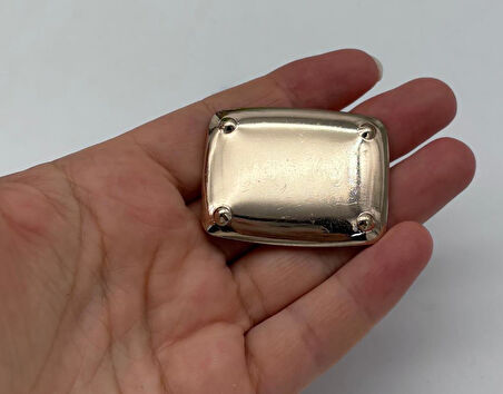 Angel Çanta Aksesuar 4x3  cm Metal  Plaka Süs Light Gold  Renk 1 Adet