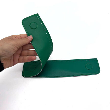 Angel Çanta Aksesuar Yeşil Suni Derili Çift Gizli  Mıknatıs