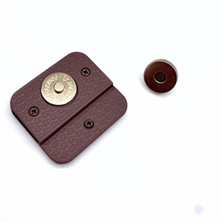 Angel Çanta Aksesuar Vizon Renk  5x4.5 cm Mıknatıslı Mat  Kilit