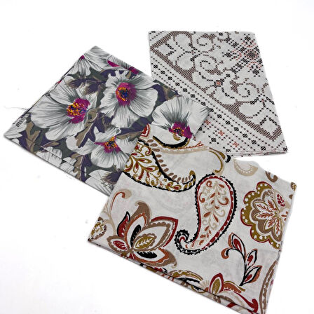 Angel Çanta Aksesuar 60x35 cm Pamuklu Astarlık Kumaş, Patchwork Kumaş, Hobilik Kumaş Set:15